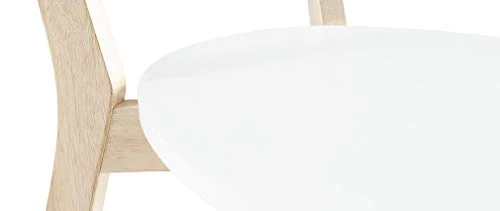 Miliboo Chaises Design Bois et Blanc (Lot de 2) Leena