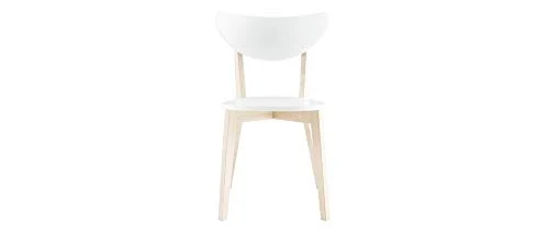 Miliboo Chaises Design Bois et Blanc (Lot de 2) Leena