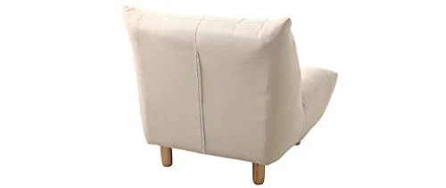 Miliboo Fauteuil scandinave en Tissu Naturel et chêne Yumi