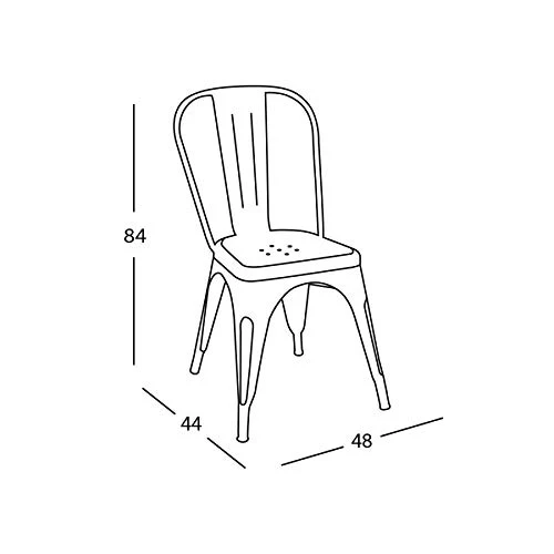 Ventemeublesonline Pack 4 CHAISES LANK Vertes