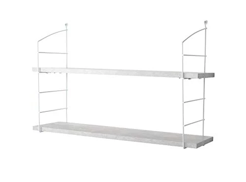 Element System Wire & Wood Set d'étagères rétro avec 2 étagères en bois Aspect béton