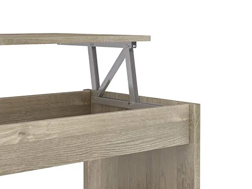 Marque Amazon - Movian - Table basse avec plateau relevable et petite étagère Aggol Modern, 50 x 100 x 44, Effet Chêne