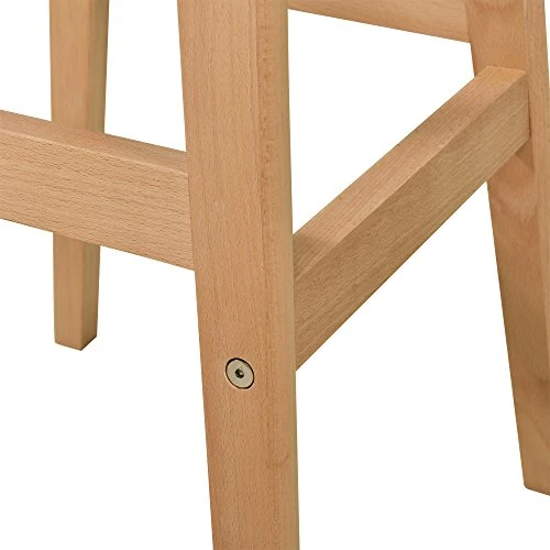 [en.CASA] Comptoir de Bar Blanc avec Tabouret de Bar hêtre Table de Bar Table Haute