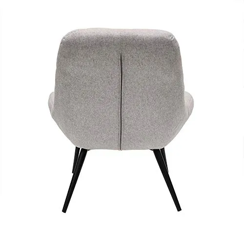 The Home Deco Factory Fauteuil Design incurvé en Tissu Camden