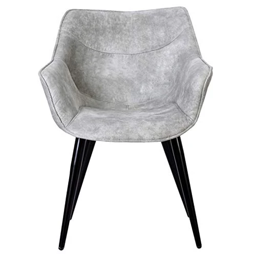 WOLTU 2 X Chaises de Salle à Manger chaises de Cuisine Chaises de Salon Assise en Tissu Structure en Acier,Gris Clair BH99hgr-2