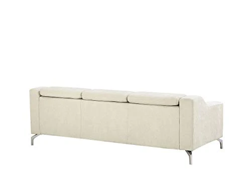 Beliani - Canapé d'angle - Glosli - Velours, Beige