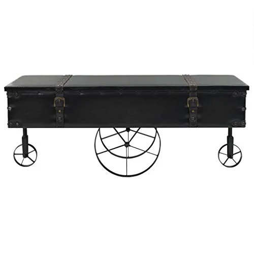 vidaXL Table Basse MDF et Bois de Sapin Table d'Appoint Table de Salon Décor