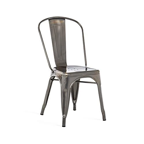 SKLUM Chaise LIX Brossée Bar Cuisine Salle à Manger Design Industriel Finition brossée