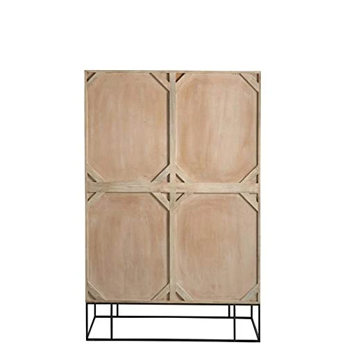Armoire cannage en rotin tissé et bois de manguier