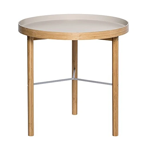 Bloomingville Table basse en bambou, Gris caillou/Naturel