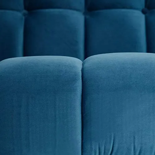 ixia.es Canapé en Velours Bleu avec Pied doré