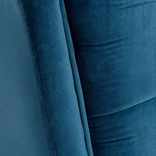 ixia.es Canapé en Velours Bleu avec Pied doré