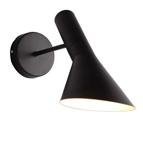 Lampe Murale Intérieur Chevet Lampe de Lecture Rétro Noir Métal Applique Murale Vintage Industrielle Lampe de Mur Prise E27 Pour Chambre à Coucher Couloir Cuisine Miroir Salle Bain Travail