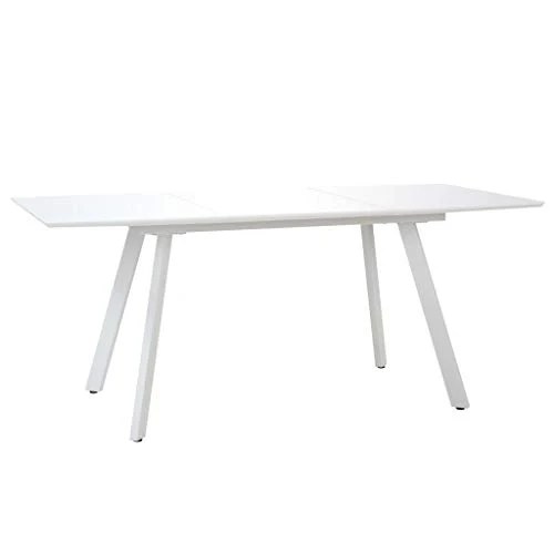 FAMIROSA Table de Salle à Manger Blanc Brillant 180x90x76 cm MDF