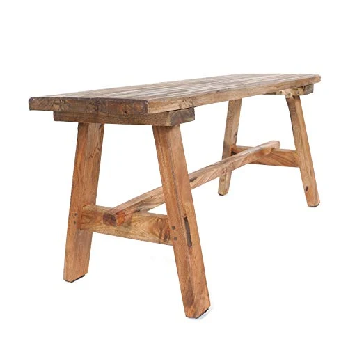 DESIGN DELIGHTS Anzio 90 Banc en Bois recyclé Pliable 90 x 39 x 26 cm