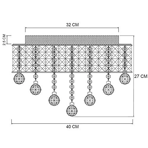 SPARKSOR 9 lumières G9 moderne élégant rond plafonnier suspendu luminaire lustre en cristal