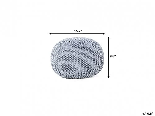 Beliani - Pouf - Conrad - 40 x 25 cm, Gris Clair