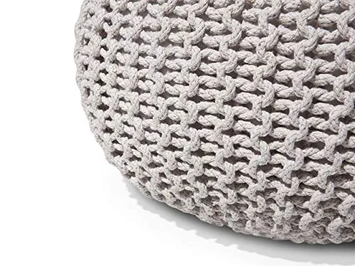 Beliani - Pouf - Conrad - 40 x 25 cm, Gris Clair