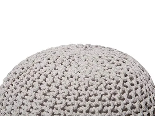 Beliani - Pouf - Conrad - 40 x 25 cm, Gris Clair