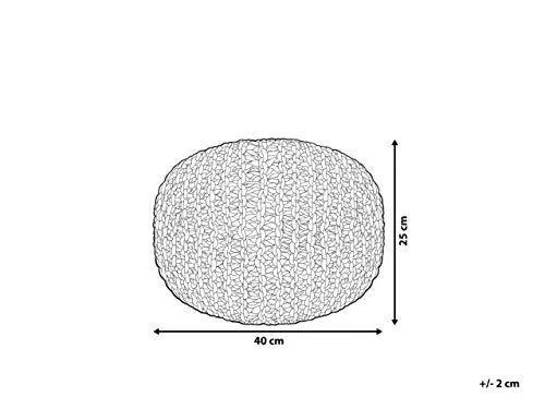Beliani - Pouf - Conrad - 40 x 25 cm, Gris Clair
