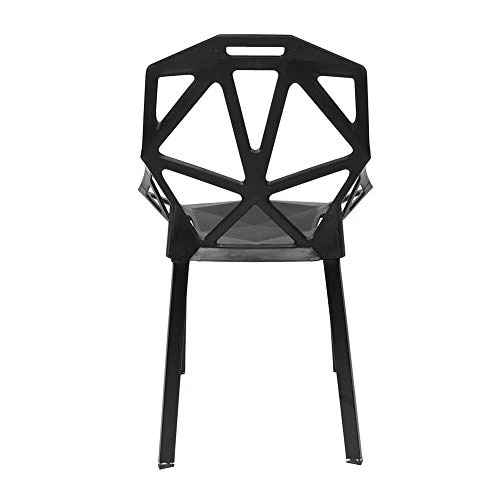 Zoternen Chaises de Salle à Manger Chaise Creuse Créatif Chaise de Café Ergonomique Chaise Jardin Décoration pour Maison Jardin Bureau Salon Café Bar, Noir