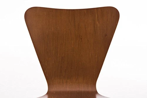 CLP Chaise Empilable Calisto en Bois - Assise Ergonomique - Chaise de Salle d’Attente en Bois Chaise, Hauteur Assise 45 cm -Couleurs au Choix: Marron