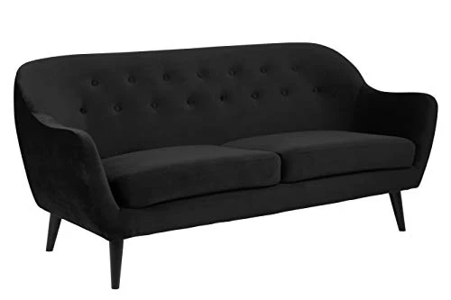 Marque Amazon - Movian Lina - Canapé 2,5 places aux pieds en bois noir, 82 x 184 x 82 cm (longueur x largeur x hauteur), Anthracite