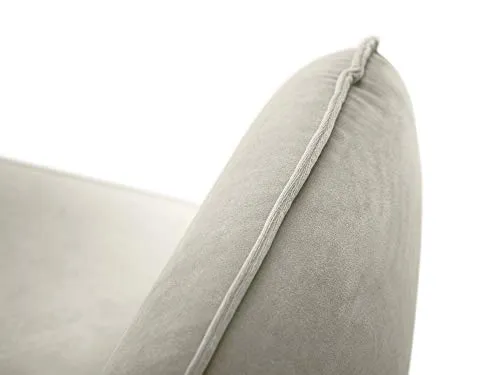 Cosmopolitan Design Canapé Velours, Vienna, 2 Places, Beige, 160x92x95