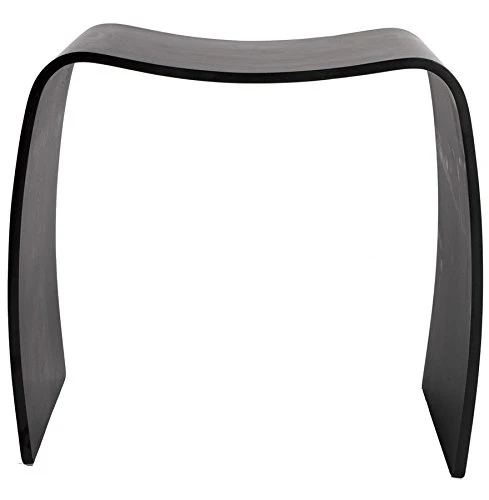 Alterego Tabouret Bas d'appoint 'Mojo' en Bois Noir