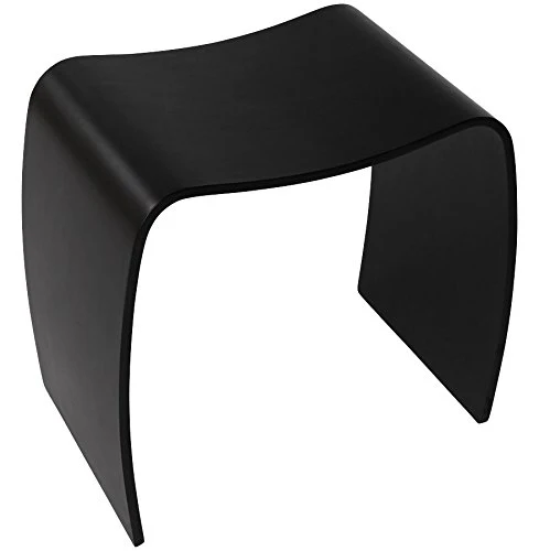 Alterego Tabouret Bas d'appoint 'Mojo' en Bois Noir