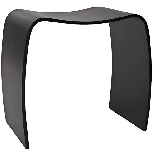 Alterego Tabouret Bas d'appoint 'Mojo' en Bois Noir