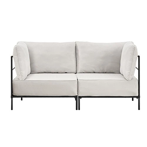 [en.casa] Modules de canapés - canapé de 2 pièces - 100% Polyester - Sable