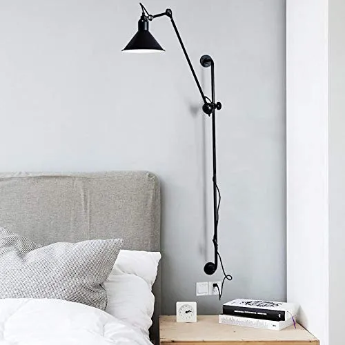 Applique murale LED rotative industrielle américaine rétro Grande taille 120 cm couleur applique murale en métal LED Bing Vision pour éclairage intérieur