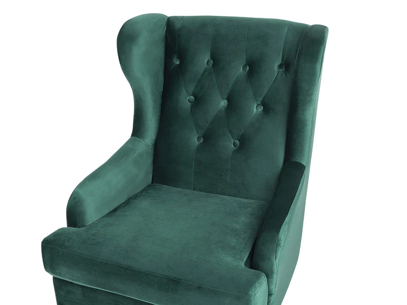 Fauteuil en Velours Vert foncé Alta