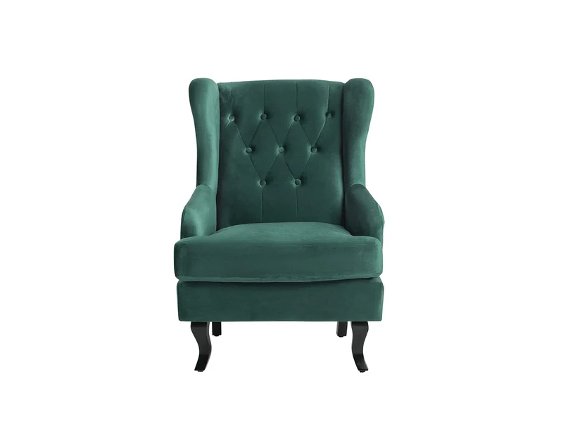 Fauteuil en Velours Vert foncé Alta