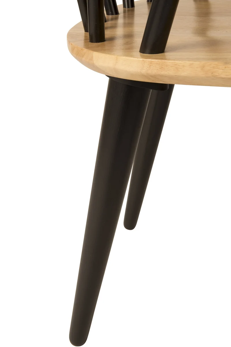 Felis Lifestyle 1100224 Gee Lot de 2 Chaises Bois Noir 54 x 52 x 76 cm