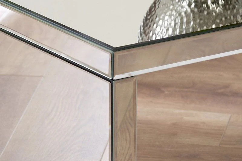 Ardoise et Rose Scandi Table Basse en Miroir