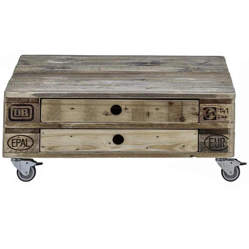 DerPalettenMöbelShop Meubles de Palette Malibu ais Table Basse en Bois européen certifié par Chaque pièce est Unique et fabriquée à la Main en Allemagne