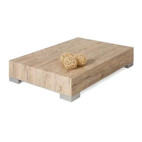 Mobili Fiver, iCube 90 Table de Salon, Mélaminé, chêne naturel, 90 x 60 x 18 cm