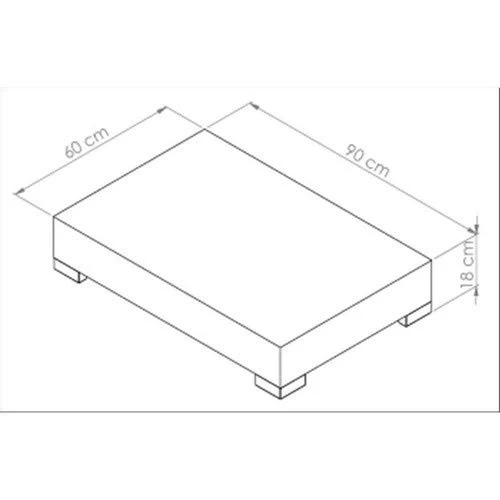 Mobili Fiver, iCube 90 Table de Salon, Mélaminé, chêne naturel, 90 x 60 x 18 cm
