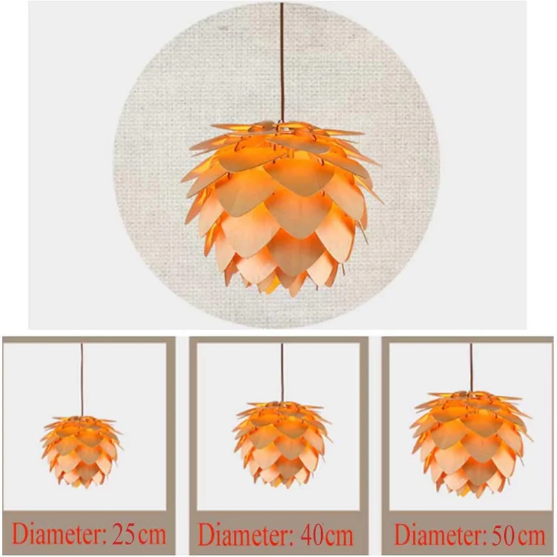 YingZW Décoration Simple Lampe Rétro Bois Naturel Clair Bois tissé à la Main au Plafond en Bois Chambre Salon Plafond Café Bar Couloir,50cm