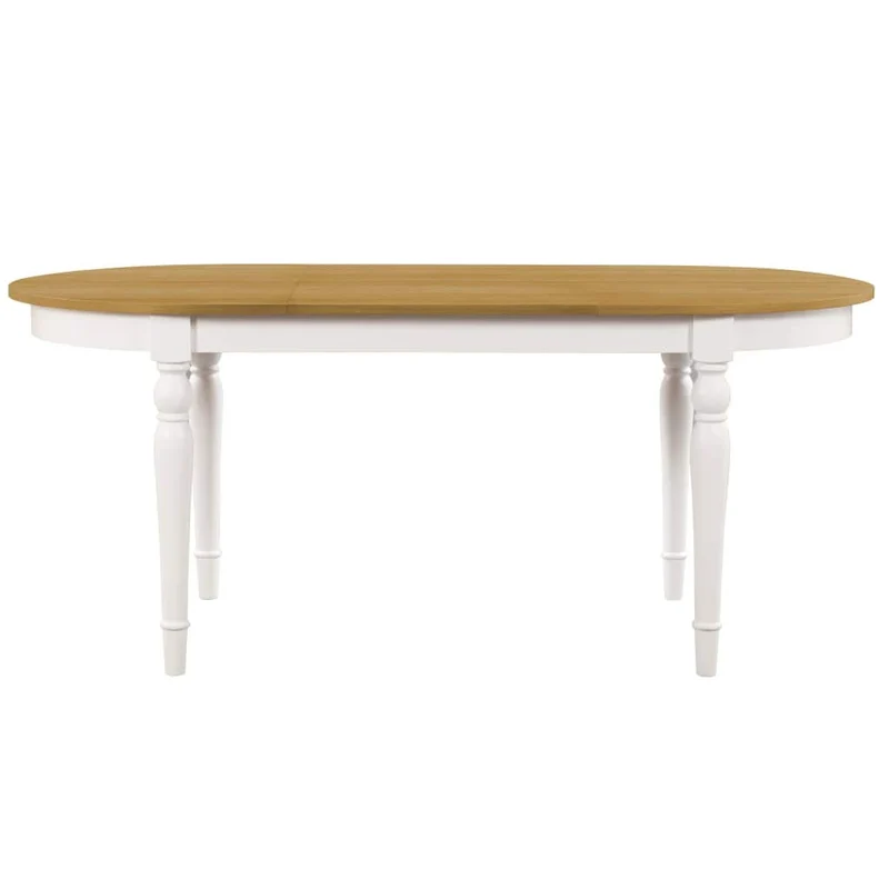 vidaXL Table de Salle à Manger Ovale Placage en Chêne Table à Manger Cuisine