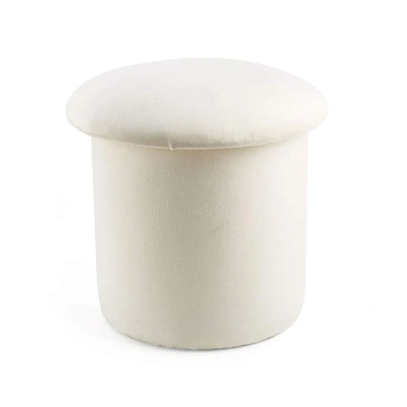 ZMX Banc De Rangement avec Coussin Tabouret Rond Pouf Coffre de Rangement Repose-Pieds,Tabouret Rond en Velours | Pouf Rond | Pouf | Pouf Rond | Banc de Pieds en Plusieurs Couleurs | Design Moderne