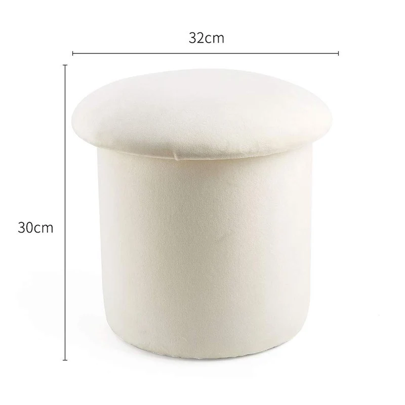 ZMX Banc De Rangement avec Coussin Tabouret Rond Pouf Coffre de Rangement Repose-Pieds,Tabouret Rond en Velours | Pouf Rond | Pouf | Pouf Rond | Banc de Pieds en Plusieurs Couleurs | Design Moderne