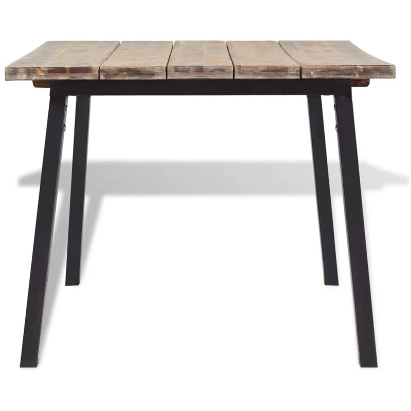 Table à Manger en Bois d'acacia Massif rétro de Style Rustique Chic 170x90 cm pour Le Petit déjeuner café Cuisine Salle à Manger Meubles