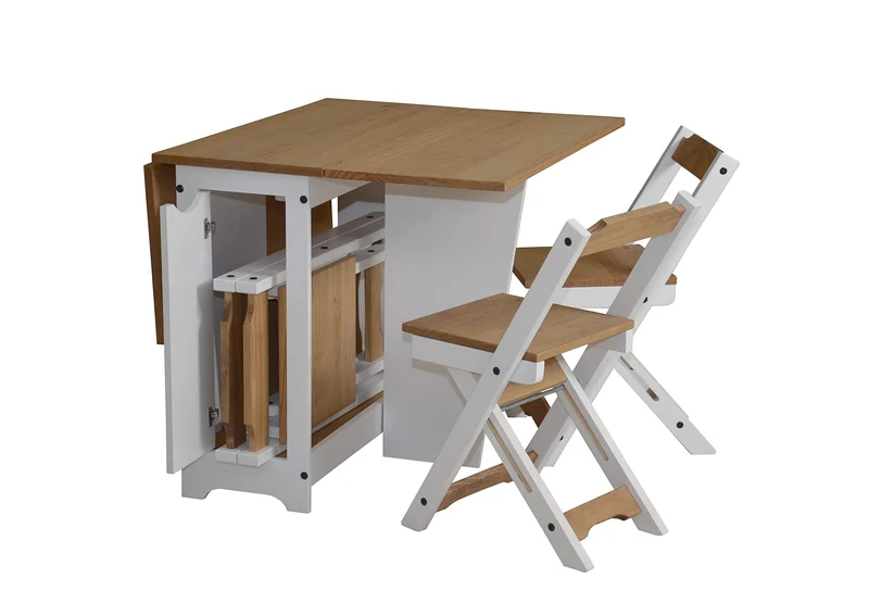 Greenheart Furniture Ensemble de meubles Papillon pour salle à manger avec 4 chaises pliantes