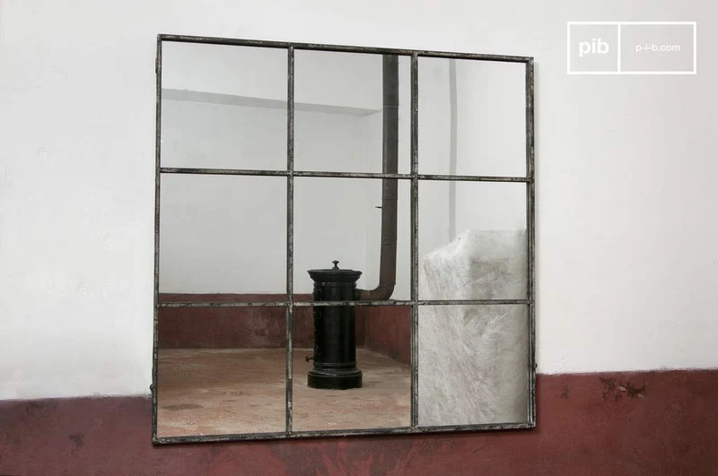 Pomax Miroir Industriel carré 9 Sections