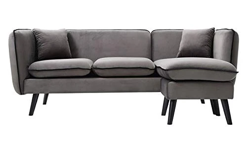 Canapé d'angle modulable scandinave en Tissu Gris