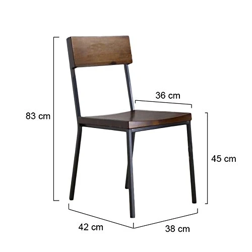 ArtedecoEU Lot de 4 Chaise HOL Bois Métal Design Luxe Loft Industriel Retro Vintage Métal & Bois