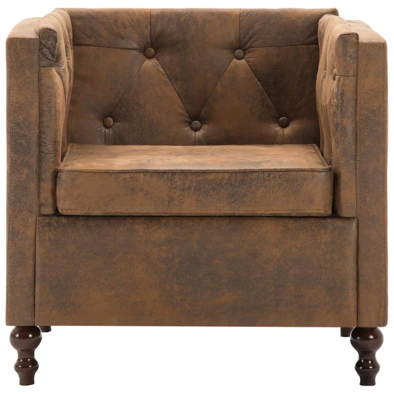 Festnight canapé Salon Fauteuil en Bois Fauteuil de Salon Chaise Bureau Chaise de Salle à Manger Marron 72 x 68 x 70 cm